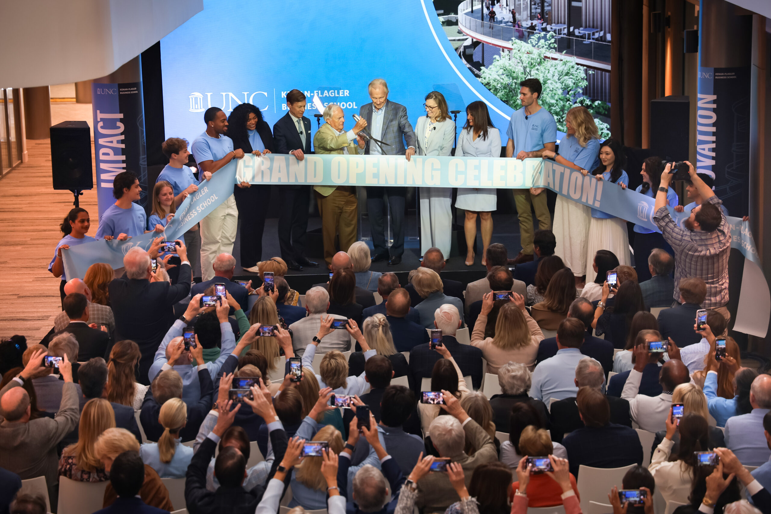 Ribbon cutting ceremony for Steven D. Bell Hall Grand Opening